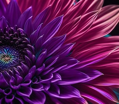 Diseño floral morado y rojo